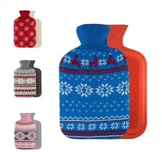 Cubierta de punto de botella de agua caliente de goma usable