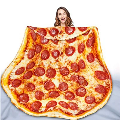 Manta de franela suave para pizza de pepperoni