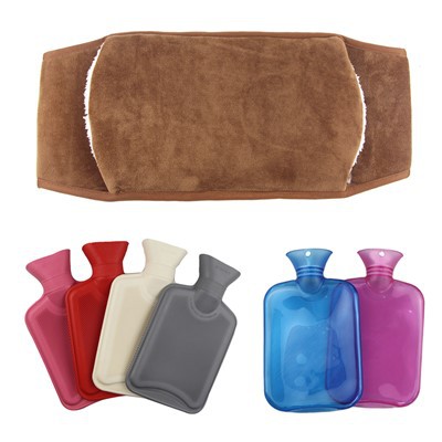 Bolsa de agua caliente de PVC de goma con funda para cinturón