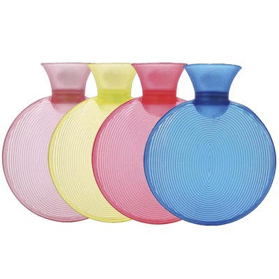 Botella de agua caliente de PVC redonda mini transparente