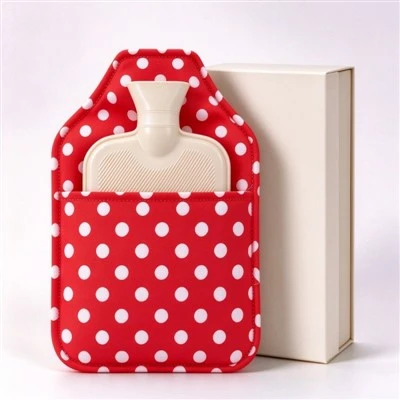 Bolsa de agua caliente con funda de algodón personalizada Set de regalo Holly